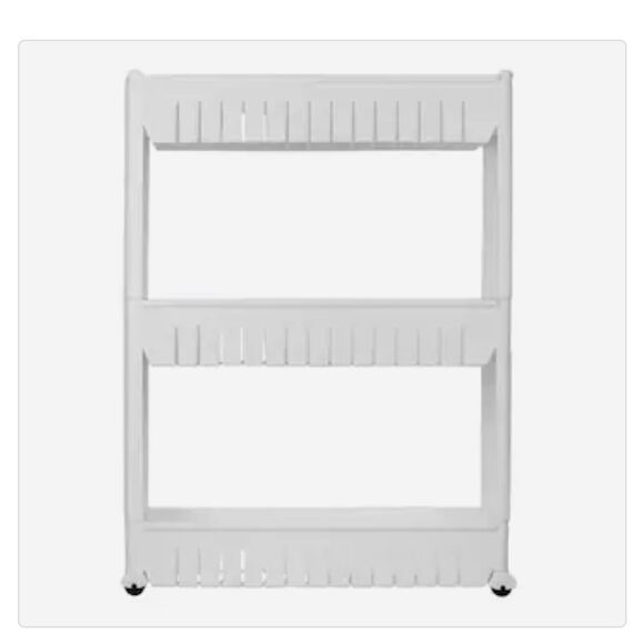 🔥Home Basics 21.5-in W x 28.75-in H White Freestanding Utility Storage Cabine - Picture 4 of 12